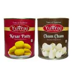 Yuvraj sweets Kesar Patty & Cham Cham combo pack (1 kg x 2 ) pack