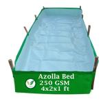 Iagrifarm 250 GSM HDPE UV Stabilize (Green, 4x2x1 ft), Pack of 1, Leakage Proof Mini Azolla Growing Bed/Mini Fish Farming/Mini Terrace Gardening - with Pockets for Supports - Long Life & Durable