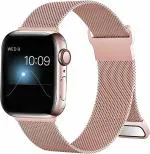 TYQRUZE Metal Stainless Steel Strap band for Women Men Apple Watch Ultra (49mm) / Apple Watch Series 8/7 (45mm) / Series SE2/6/SE/5/4 (44mm) / Series 3/2/1 (42mm)