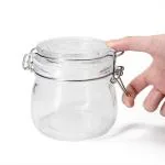PeepalComm Eco-friendly Clamp Glass 750 Ml Airtight Rubber Gasket for Glass Storage Jars with Clip Lock Container Canister Cereal Pickle Jar For Storage Pulse,Cookies,Tea,Spiecess Etc