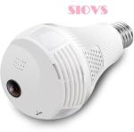 SIOVS Bulb Camera 001 Spy with Night Vision 1920 x 1080p 64 GB, 1 Channel HDMI (Black)
