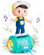 HARIDUN Fashion boy Toy with 5D Lights 360 Degree Rotating Musical Dancing Boy