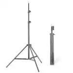 Urban Yard Lightweight & Portable Portable 7 Feet (84 Inch) Long Tripod Stand with Adjustable Mobile Clip Holder for All Mobiles & Cameras (Black)