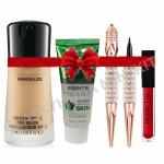 CLASSY HUDA PROFESSIONAL FOUNDATION, ALOE VERA PRIMER, EYELINER & MATTE LIQUID LIPSTICK. COMBO [PACK OF 4] MAKEUP KIT