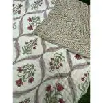 Kadair Bux Razai - Jaipuri Razai Double Bed Hand Print Use as Soft and Breathable Cotton Comforter Quilt Rajai Blanket Dohar