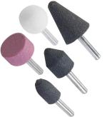 INDITRUST 5Pcs Shank Mounted Stone Grinding Wheel Head Rotary Tool (3 mm) Rotary Bit Set