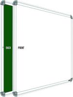 SHELFKING 2x2 feet White Board, One Side White Board Marker and Reverse Side Green Chalk Board Surface,(Pack Of 1) Design Number 27 White, Green board (600 mm x 600 mm)