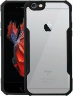 Meephone Mobile cover for Apple iPhone 6 Plus (Black, Transparent, Grip Case, Pack of 1)