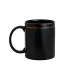 Clay Craft Fine Ceramic Coffee Mug 350 Ml- Premium Gold Mugs Suited For Home, Kitchen, Office Desks And For Gifting Purpose (1 Mug- Black Gold Line)
