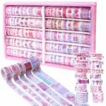Toyshine Cute Washi Tape Set 100 Tape Rolls, Decorative Masking Tapes for Arts- M4