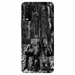 Voleano back cover for Vivo Y20, Pug, freefire, cartoon, gun, man, back cover