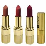 Krayons Desire Matte Lipstick Highly Pigmented Longlasting 3.5g Each Combo (Pack of 3) Caramel Brown Scarlet Red Cherry Love