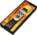 OBEROIS TRADERS Brown Leather Bullet Bike Made Like A Gun Key Anti-Rust Key Ring With Hook Key Chain () Parts