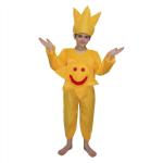Kaku Fancy Dresses Nature Theme Sun Costume -Golden, 5-6 Years, For Boys & Girls