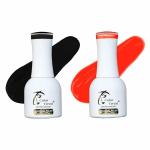 Color Trend UV/LED Soak Off Gel Nail - black/ orange red- 44- 47