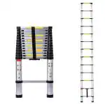 Welbuilt 4.1m (13.5 ft) Aluminium Telescopic Ladder| EN131 Certified 13-Steps Foldable Step Ladde