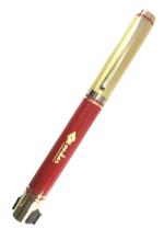 ONKAR CRYSTAL-0615 A BEAUTIFUL ROLLER BALL PEN IN RED AND GOLD COLOUR AND DIAMOND STUD ON PEN CAP SPECIALLY PACKED IN ATTRACTIVE GIFT BOX. The pen is Best Gift for Someone Special.
