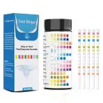 Qpets 50pcs Water Testing PH Testing Strips, 14 in 1 Water Testing Kit Aquarium Test Strips Professional Freshwater Water Testing Kit for PH GH&KH Nitrite Nitrate Chlorine Carbonate