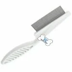 THE DDS STORE Flea Comb to Remove Fleas for Long Hair, Dogs and Cats Ruberised Easy Grip Handle.