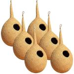 BIRDSHALA Organic Large Size Bird NEST Set of SIX, Purely Made by Bird Building Technique Bird House (Hanging, Wall Mounting, Tree Mounting) (Pack of 1)