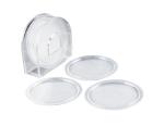 Sonal - Refresh Clear Coaster - Set of 6 Coasters with Coaster Stand, Best fit for Tea Cups, Coffee Mugs and Glasses (Refresh_Clear)
