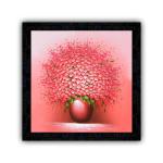 Generic Wood Framed Poster Of Flower Floral-18158, 13 X 13 Inch
