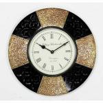 AntarYuga Multicolor Wood Traditional Rajasthani Wall Clock, 12 X 12 Inch