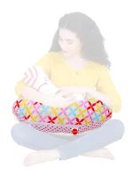 Vparents Multicolor Cotton Baby Feeding Pillow