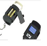 ShopiMoz Portable Fishing Hook Type Digital LED Screen Luggage Weighing Scale, 50 kg/ (Black)