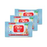 Niine Baby Wipes With Aloe Vera & Vitamin E With Lid 80 Pcs/pack (Pack of 3)