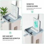 ODD M EVEN Mop with Bucket- UPC Upgraded Hands-Free Squeeze Microfiber Flat Spin Mop System Flexible Head Mop with 1+2 Super-Absorbent Microfiber Pads
