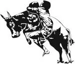 LANSTICK Black Jallikattu Bull Fight Image Self Adhesive Wall Sticker