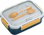 Toyshine Stainless Steel Bento Box for Kids & Adults (3 Compartments, Blue, Pack of 1)