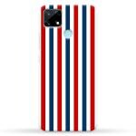 MobiEra Realme Narzo 20 Red Blue Stripes Design Plastic Hard Case Cover