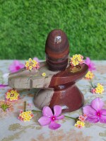 SHIVAM VASTU KALA SHIVLING ART 3 Inch Narmadeshwar Shivling Narmada Stone Base