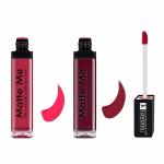 Krayons Matte Me Ultra Smooth Matte Liquid Lip Color Mask Proof Longlasting 5ml Each Combo (Pack of 2) Sunset Orange Majestic Maroon