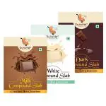 Dry Fruit Hub - Dark, White & Milk Chocolate Compound 1.2 kg, Dark Chocolate Bar, Dark Compound Slab