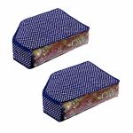 HomeStrap Cotton Quilted Blouse Cover / Organiser - Pack of 2 - Blue( Shark Tank Product )