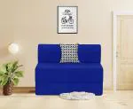 Dr Smith 1 Seater Single Foam Fold Out Sofa Cum Bed (Finish Color - Blue Delivery Condition - Pre-assembled)