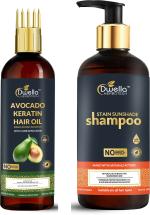 Dwella Herbotech Avocado Hair Oil, Stain Sunshade Shampoo Hair Care Kit -500 Ml (Pack Of 2)
