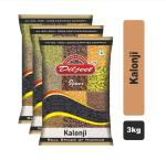 Diljeet Spices 3Kg Kalonji | Nigella Seeds (1Kg x3)