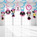 Festiko 8 Pcs Minnie Hanging Swirl Decorations, Party Swirl Decorations