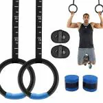 Joyfit Gym Rings -with 990 lbs Load Capacity, Adjustable Buckle Straps for Cross-Training Workout, Exercise, StrengthTraining,Gymnastics, Bodybuilding, Pull Ups for Men and Women