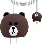 Badshah 3D Cute Cartoon Series for Apple 18W 20W USB-C Power Adapter Charger Protective Case,Fashion Lightning Cable Protective Cover for iPhone Fast Charger