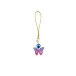 SHILPMART Evil Eye Phone Charms, Beads Phone Charms String Colourful Butterfly Phone Lenyard, USB, wallet, camera Charms Phone Case Accessories Cell Phone Keychain for Decoration