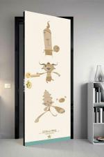 Qth Line Art Dor-1436 Design Door Sticker