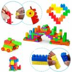 Vastate Plastic Stacking Multicolored Cubes, Blocks With Alphabet, Helps To Sort, Stack And Nest 60 PCs