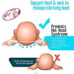 MOM CARES Yellow Mustard Seed Newborn Baby Pillow Ideal For Round Head Shaping (0-12 M)