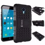 Tarkan Black Polycarbonate Flip Stand Back Case Cover For Meizu M1 Note
