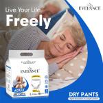 Evelance Adult Dry Pants Large 75-140cm (30-55 Inches) 12hr absorption (Large Size - 60 Pcs)